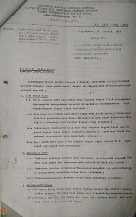 Surat Edaran dari Kantor Perbendaharan dan Kas Negara (KPKN) Yogyakarta perihal pembayaran gaji p...