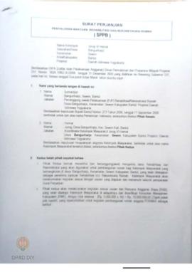 Surat Perjanjian Penyaluran Bantuan Rehabilitasi dan Rekonstruksi Rumah (SPPB),  Nama Kelompok Ju...