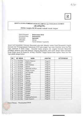 Checklist Kelengkapan Dokumen untuk Pencairan Dana Rehabilitasi dan Rekonstruksi Rumah Rusak Ring...