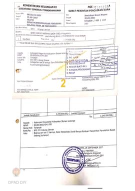 Surat Perintah Pencairan Dana kepada Kelompok Masyarakat Kabupaten Sleman untuk Belanja Lain-lain...