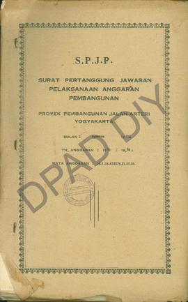 Surat Pertanggungjawaban Proyek Jalan Arteri Yogyakarta