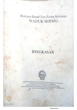 Ringkasan rencana detail tata ruang kawasan waduk Sermo