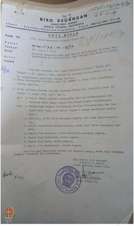 Surat dari Biro Keuangan kepada Sekda DIY tentang Majelis  Pertimbangan Tuntutan Perbendaharaan d...