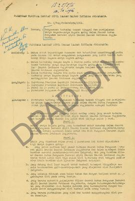 Peraturan Penguasa Darurat Sipil Daerah DIY Nomor : 8/Kep/ Pedarsipda/1961 tentang pengawasan ter...