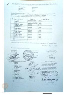 Berita Acara Pembentukan Kelompok dan Pengurus Pokmas (BAPKPP) untuk Rumah Rusak Berat, Nama Kelo...