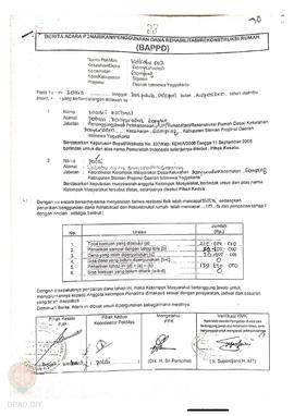 Berita Acara Penarikan / Penggunaan dana Rehab / Rekonsiliasi Rumah ( BAPPD ) untuk Rumah Rusak B...