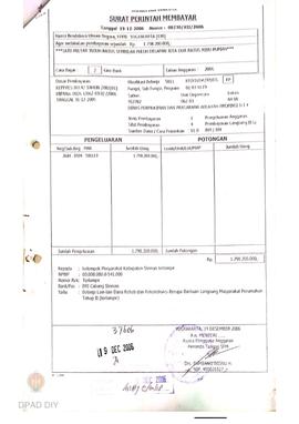 Surat Perintah Pencairan Dana kepada Kelompok Masyarakat Kabupaten Sleman untuk Belanja Lain-lain...