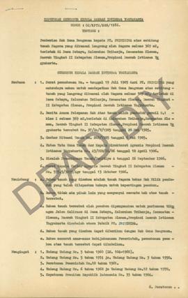 Surat keputusan Gubernur Kepala Daerah DIY, no. 02/KPTS/HGB/1986 tanggal 30 Oktober 1986 tentang ...