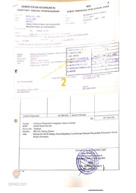 Surat Perintah Pencairan Dana kepada Kelompok Masyarakat Kabupaten Sleman untuk Belanja Lain-lain...