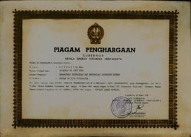 Piagam Penghargaan Telah Ikut Serta Dalam Panel DiSKusi  Pembudayaan P4 Melalui Seni Tradisional ...