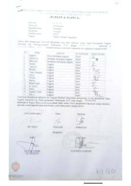 Berita Acara Pembentukan Kelompok dan Pengurus POKMAS & Penetapan prioritas usulan kegiatan R...