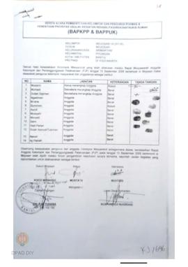 Berita Acara Pembentukan Kelompok dan Pengurus POKMAS & Penetapan prioritas usulan kegiatan R...