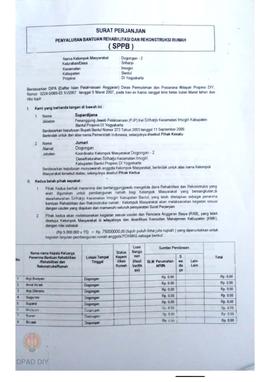 Surat Perjanjian Penyaluran Bantuan Rehabilitasi dan Rekonstruksi Rumah (SPPB), Nama Kelompok Dog...