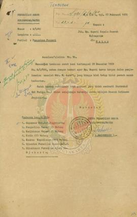 Pengaduan pegawai atas nama M. Asro,i yang tidak pernah masuk kerja pada Kantor Pengadilan agama ...