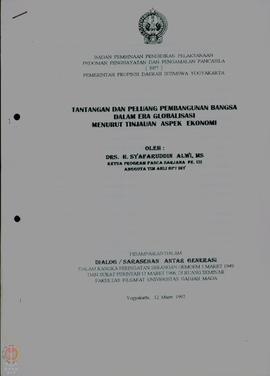 antangan dan Peluang Pembangunan Bangsa Dalam Era Globalisasi  Menurut Tinjauan Aspek Ekonomi (BP...