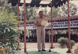 Penjabat Gubernur DIY Sri Paduka Paku Alam VIII sedang memberi sambutan dalam acara peresmian Lis...