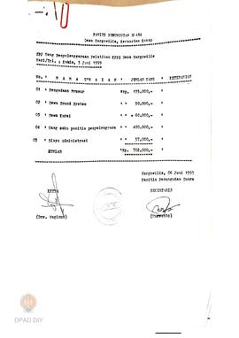 Daftar penerimaan uang transport dan uang saku peserta dalam rangka pelaksanaan pelatihan pemilu ...