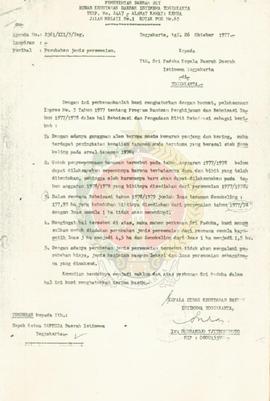 Perubahan dan pemeliharaan jenis persemaian pada program reboisasi tahun 1977/1978 di Prop. DIY.