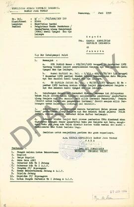 Surat dari Wakil Kepala, Brigadir Jenderal Polisi Dis. Aji Komaruddin atas nama Kepala Kepolisian...