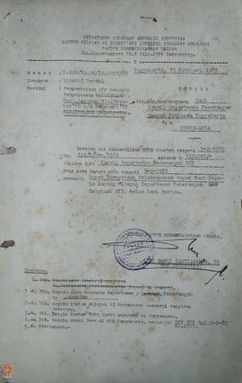Surat Edaran dari Kantor Perbendaharaan dan Kas Negara Yogyakarta perihal Surat Pernyataan Tanggu...