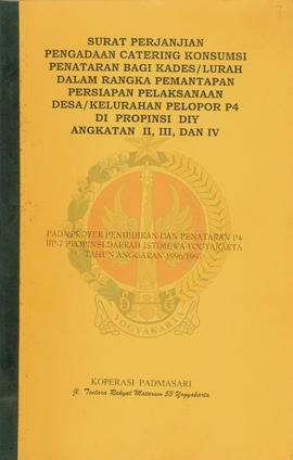 Surat Perjanjian Pengadaan Catering Konsumsi Penataran P-4