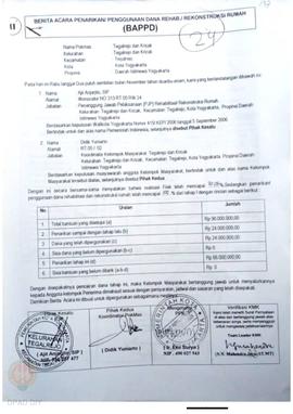 Berita Acara Penarikan / Penggunaan dana Rehab / Rekonstruksi Rumah ( BAPPD ) untuk Rumah Rusak B...