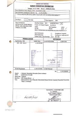 Surat Perintah Pencairan Dana kepada Kelompok Masyarakat Kabupaten Sleman untuk Belanja Lain-lain...