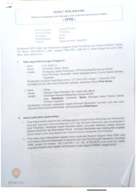 Surat Perjanjian Penyaluran Bantuan Rehabilitasi dan Rekonstruksi Rumah (SPPB),  Nama Kelompok Ga...