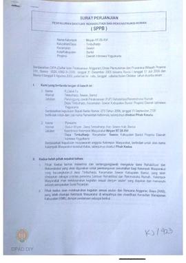 Surat Perjanjian Penyaluran Bantuan Rehabilitasi dan Rekonstruksi Rumah (SPPB),  Nama Kelompok Mr...