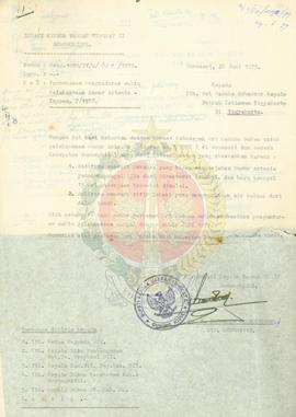 Permohonan pengunduran waktu pelaksanaan sumur arteris Inpres No 7/1978 di Kab. Gunungkidul.
