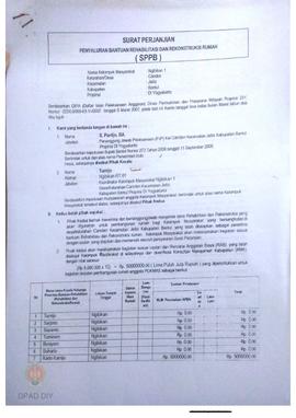 Surat Perjanjian Penyaluran Bantuan Rehabilitasi dan Rekonstruksi Rumah (SPPB),  Nama Kelompok Ng...