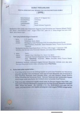 Surat Perjanjian Penyaluran Bantuan Rehabilitasi dan Rekonstruksi Rumah (SPPB),  Nama Kelompok Jo...