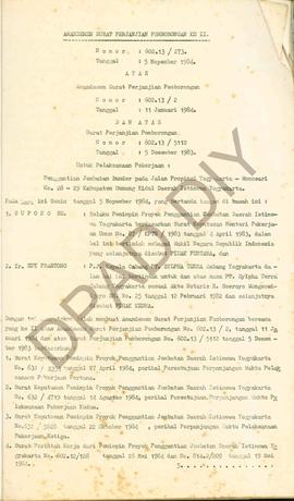 Surat Perjanjian pemborongan No. 602.13/5112 tanggal 5 Desember 1984 , Pekerjaan penggantian jemb...