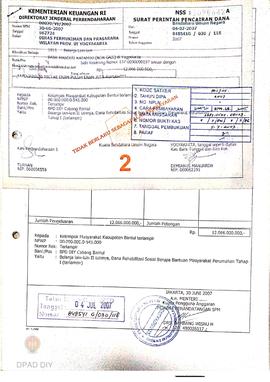 Surat Perintah Pencairan Dana kepada Kelompok Masyarakat Kabupaten Bantul untuk Belanja Lain-lain...