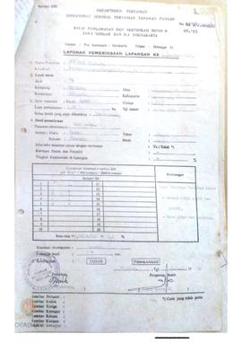 Laporan dari Balai Pengawasan dan Sertifikasi Benih II Jawa Tengah dan DIY tentang laporan pemeri...