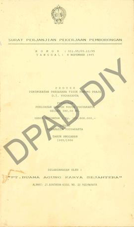 Surat perjanjian pekerjaan pemborongan PT. Buana Agung Karya Sejahtera No: 011.05/03.12/1995 tang...