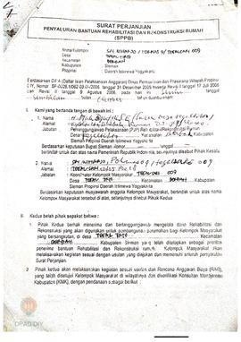 Amandemen Surat Perjanjian Penyaluran Bantuan Rehabilitasi dan Rekonstruksi Rumah (SPPB),  Nama K...