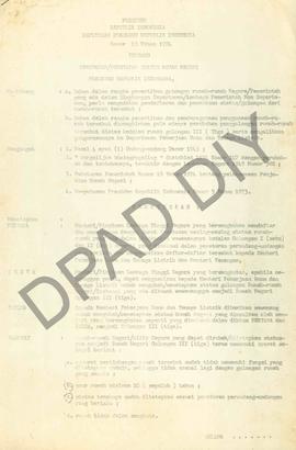 .Keputusan Presiden No.  13 th 1974 tentang Penibakan /Penetapan st6atus Rumah Negara.(Status Rum...