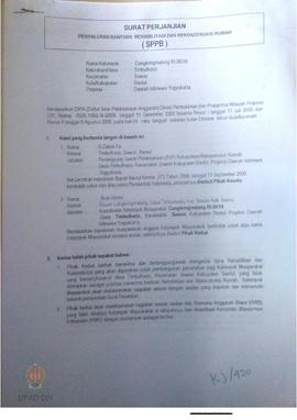 Surat Perjanjian Penyaluran Bantuan Rehabilitasi dan Rekonstruksi Rumah (SPPB),  Nama Kelompok Ca...