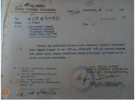 Turunan surat Inspektorat Jendral Departemen Dalam Negeri kepada    para Gubernur Kepala Daerah T...