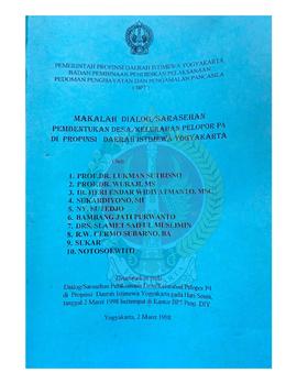 Makalah Dialog/Sarasehan Pembentukan Desa/Keluaran Pelopor P-4 di Propinsi Daerah Istimewa Yogyak...