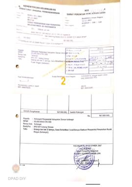 Surat Perintah Pencairan Dana kepada Kelompok Masyarakat Kabupaten Sleman untuk Belanja Lain-lain...