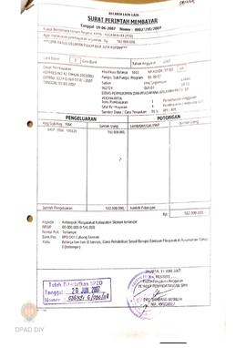 Surat Perintah Pencairan Dana kepada Kelompok Masyarakat Kabupaten Sleman untuk Belanja Lain-lain...