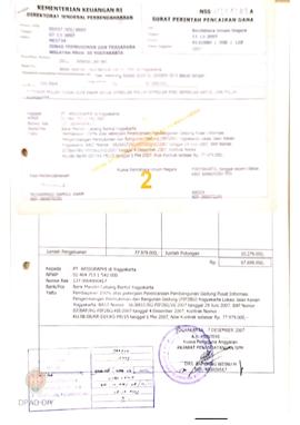 Surat Perintah Pencairan Dana kepada PT. Arsigraphi untuk Pembayaran 100% Atas Pekerjaan Perencan...