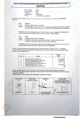 Berita Acara Penarikan/Penggunaan Dana Rehabilitasi/Rekonstruksi Rumah (BAPPD) Rusak Berat, Nama ...