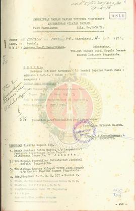 Laporan hasil pemeriksaan proyek bantuan sarana kesehatan Dati II Kotamadya YK 1977/1978.