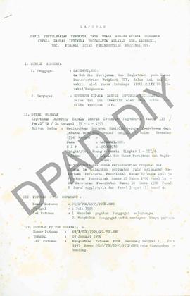 Laporan hasil penyelesaian sengketa Tata Usaha Negara antara Gubernur Kepala Daerah Istimewa Yogy...