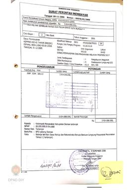 Surat Perintah Pencairan Dana kepada Kelompok Masyarakat Kabupaten Sleman untuk Belanja Lain-lain...