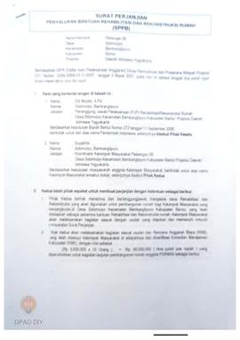 Surat Perjanjian Penyaluran Bantuan Rehabilitasi dan Rekonstruksi Rumah (SPPB), Nama Kelompok Ple...