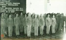 Para pengurus Dharma Wanita se-DIY dalam pelantikan Pengurus Periode 1984/1989